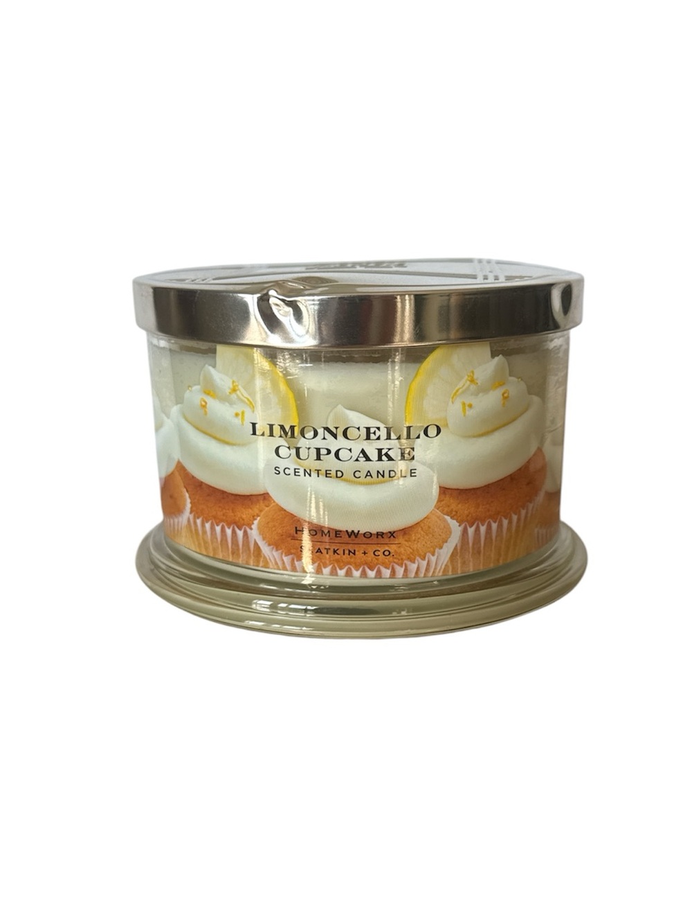 Homeworx Slatkin & Co. Limoncello Cupcake 4 Wick Candle -READ DESCRIPTION